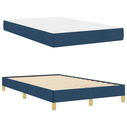 Boxspringbett Blau und Braun 120 x 190 cm