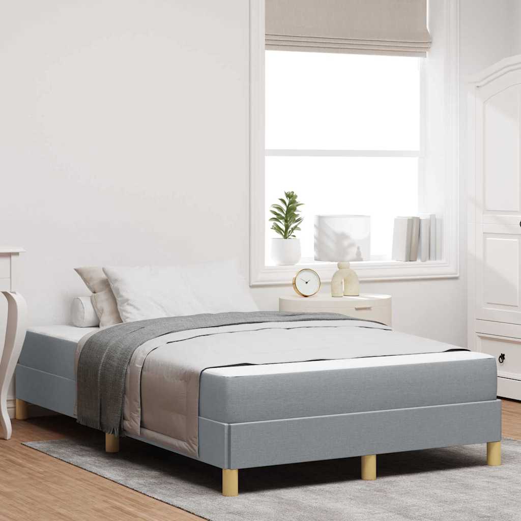 Boxspringbett Hellgrau und Braun 120 x 200 cm