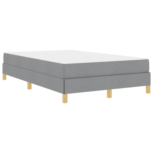 Boxspringbett Hellgrau und Braun 120 x 200 cm