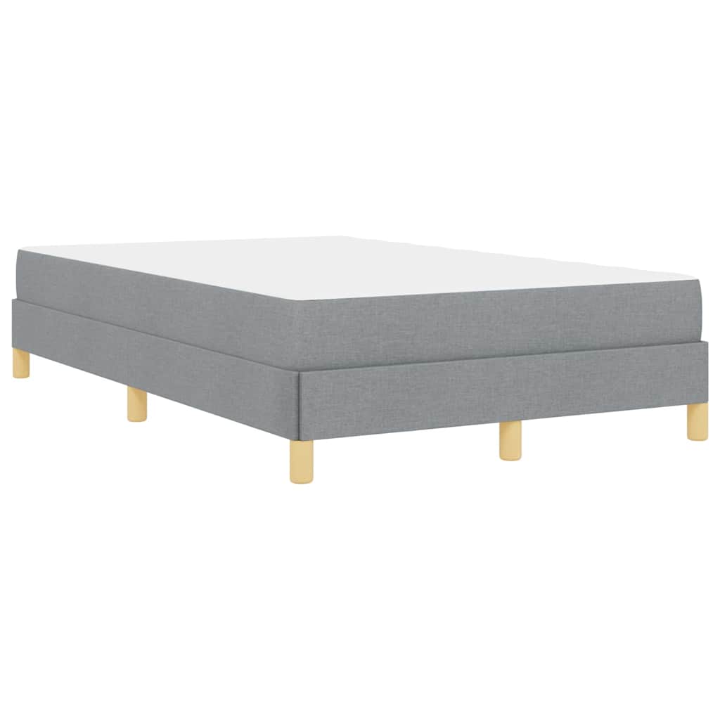 Boxspringbett Hellgrau und Braun 120 x 200 cm