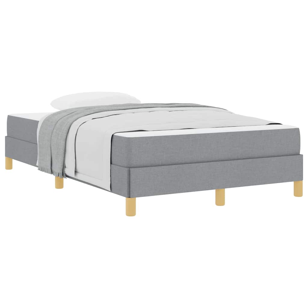 Boxspringbett Hellgrau und Braun 120 x 200 cm