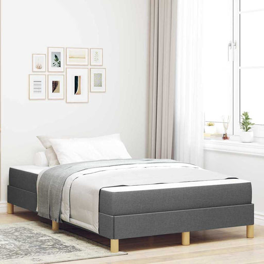 Boxspringbett Dunkelgrau und Braun 120 x 200 cm