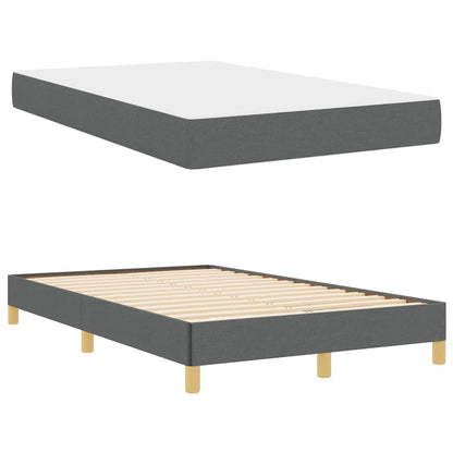 Boxspringbett Dunkelgrau und Braun 120 x 200 cm