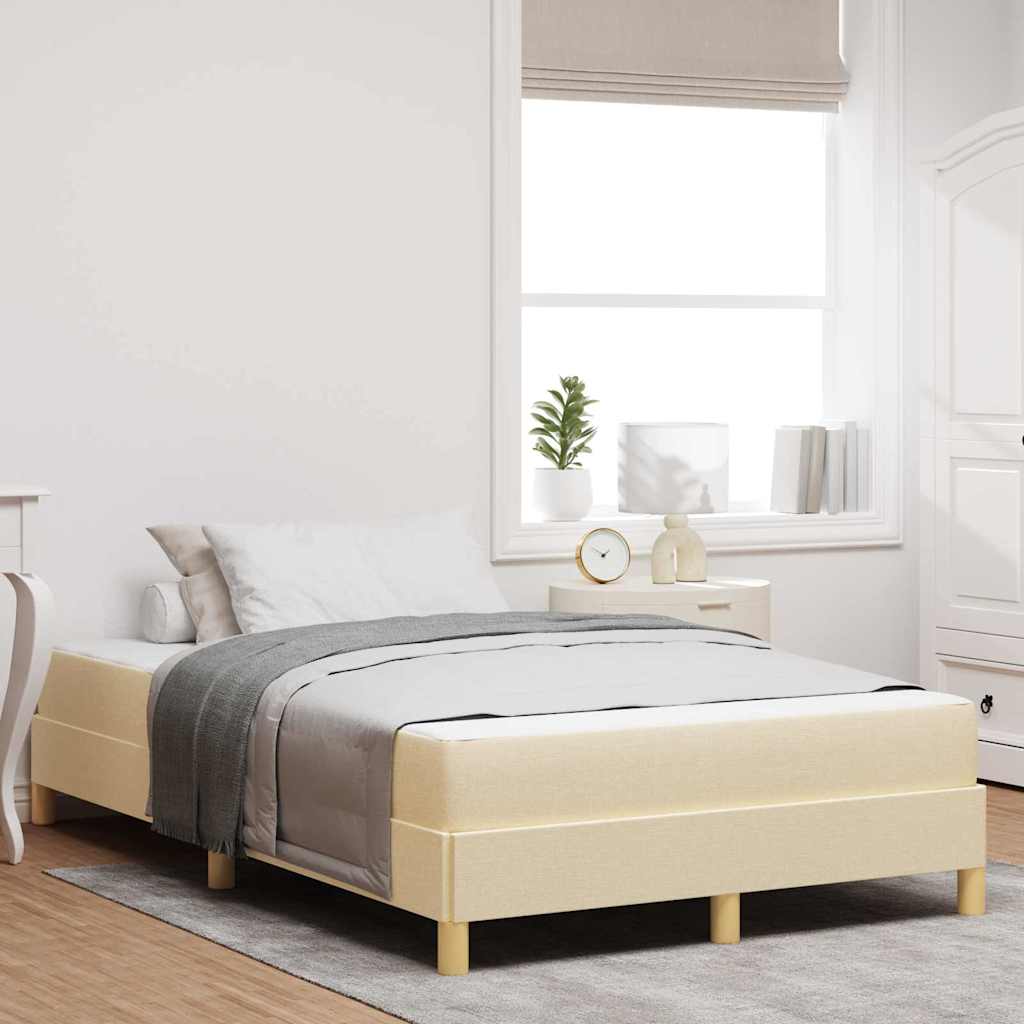 Boxspringbett Creme und Braun 120 x 200 cm