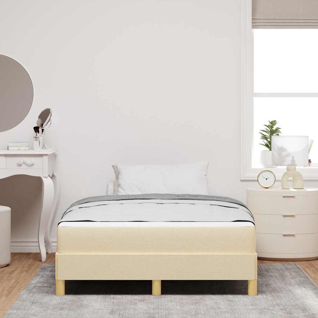 Boxspringbett Creme und Braun 120 x 200 cm