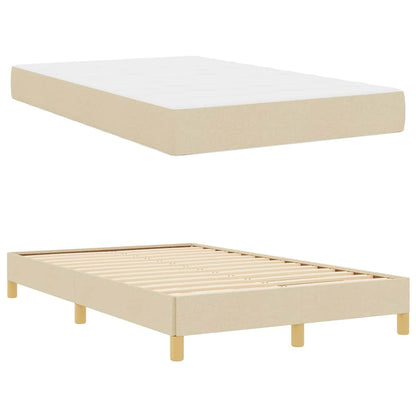 Boxspringbett Creme und Braun 120 x 200 cm