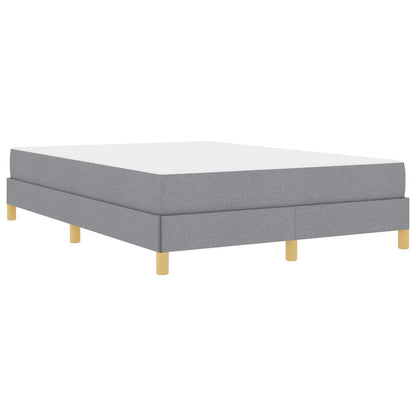 Boxspringbett Hellgrau und Braun 140 x 190 cm