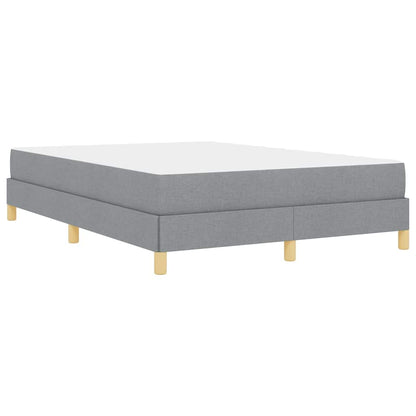 Boxspringbett Hellgrau und Braun 140 x 190 cm