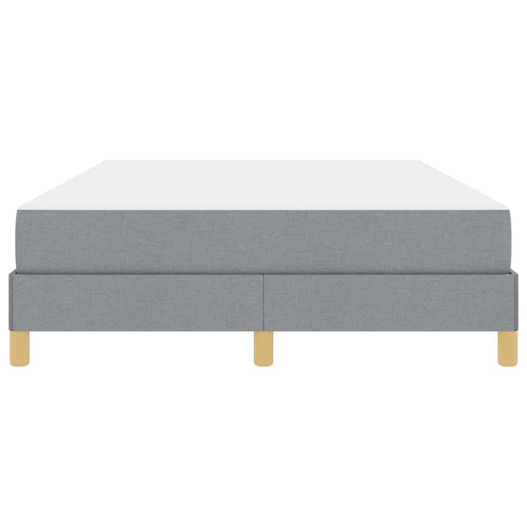 Boxspringbett Hellgrau und Braun 140 x 190 cm