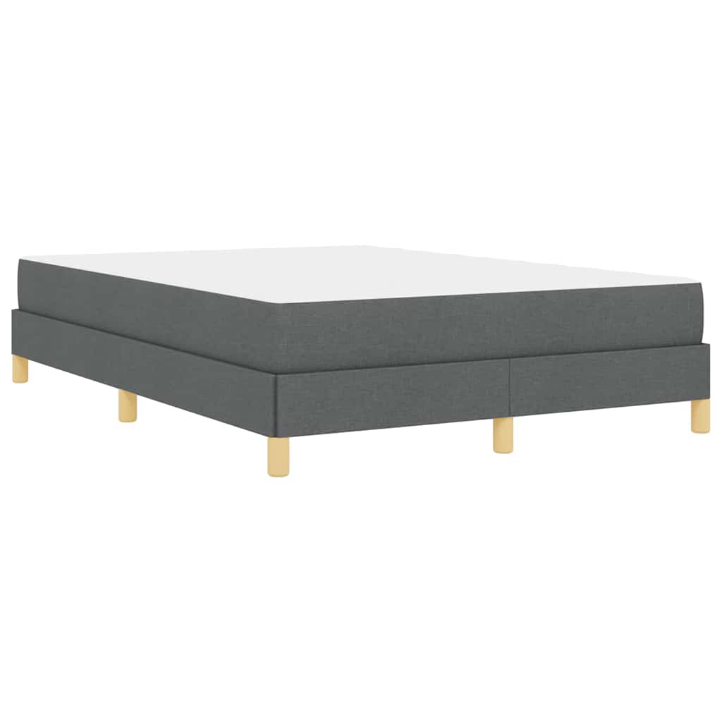 Boxspringbett Dunkelgrau und Braun 140 x 190 cm