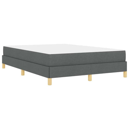 Boxspringbett Dunkelgrau und Braun 140 x 190 cm