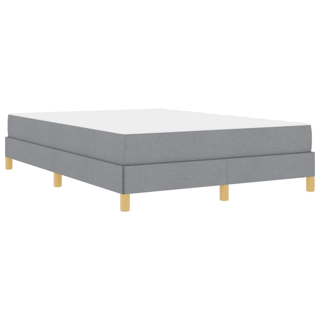Boxspringbett Hellgrau und Braun 140 x 200 cm