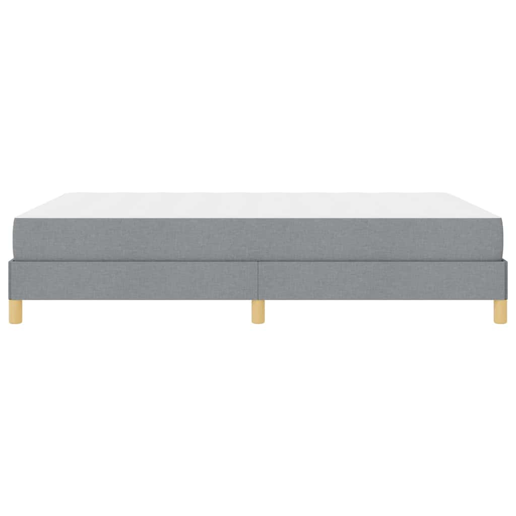 Boxspringbett Hellgrau und Braun 140 x 200 cm