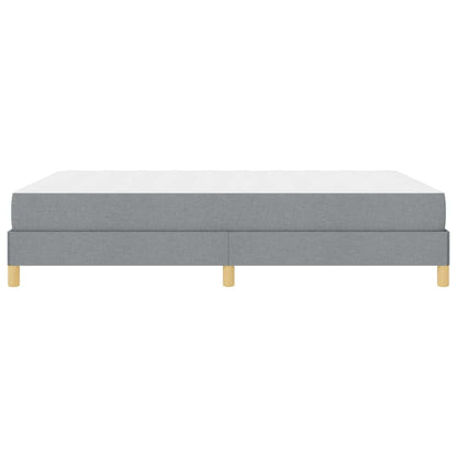 Boxspringbett Hellgrau und Braun 140 x 200 cm