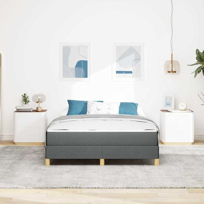 Boxspringbett Dunkelgrau und Braun 140 x 200 cm