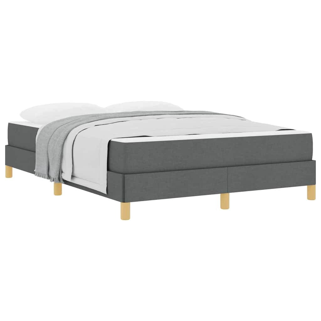 Boxspringbett Dunkelgrau und Braun 140 x 200 cm