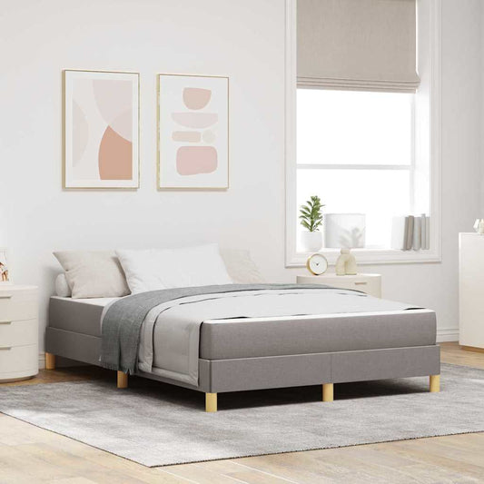 Boxspringbett Taupe und Braun 140 x 200 cm