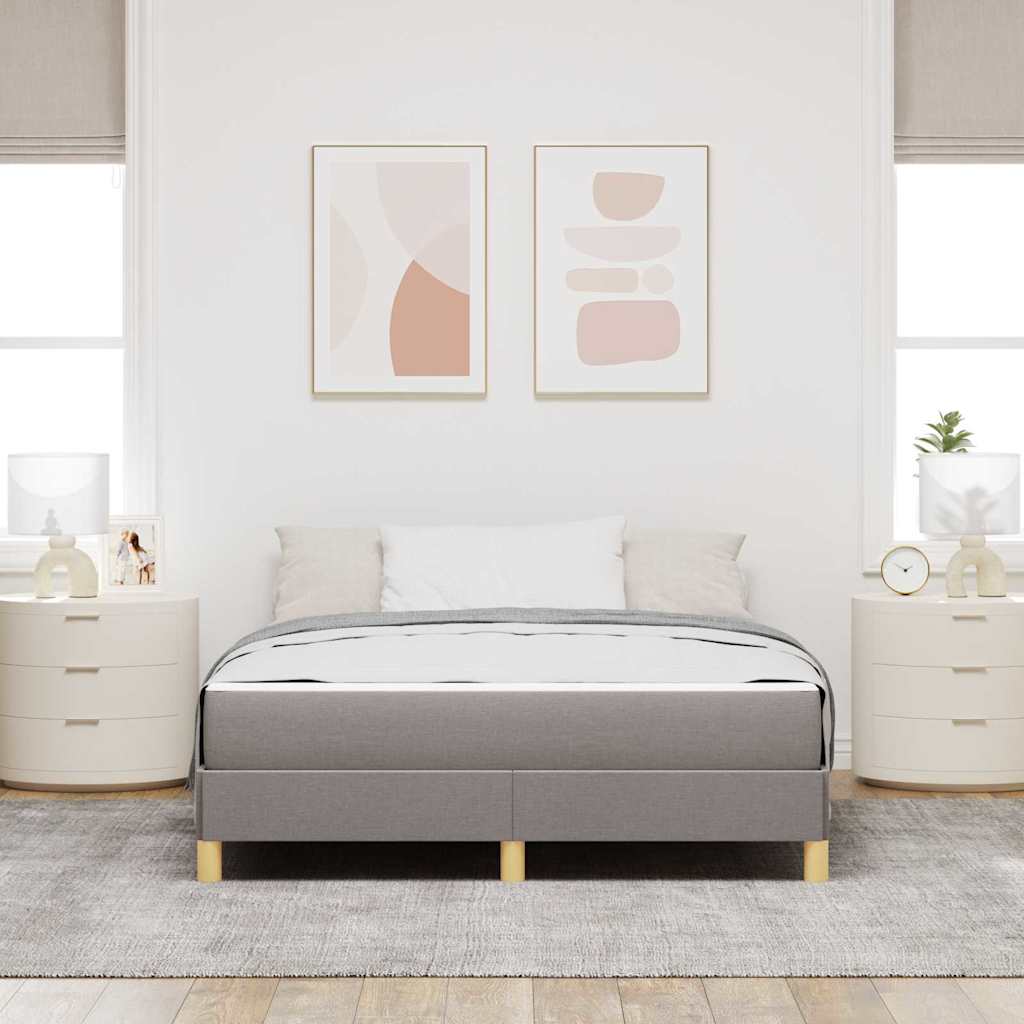 Boxspringbett Taupe und Braun 140 x 200 cm