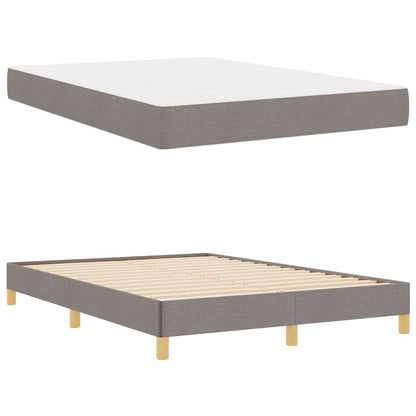 Boxspringbett Taupe und Braun 140 x 200 cm