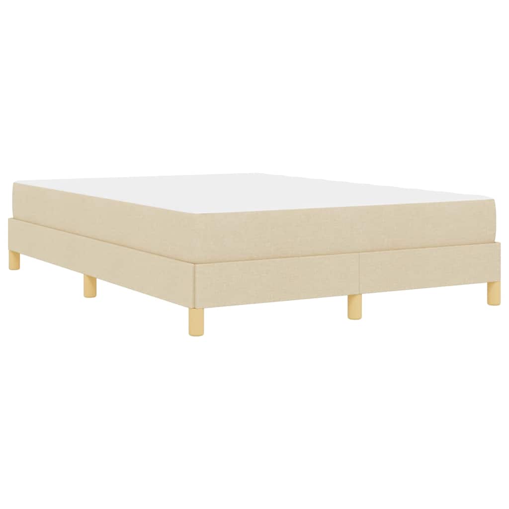 Boxspringbett Creme und Braun 140 x 200 cm