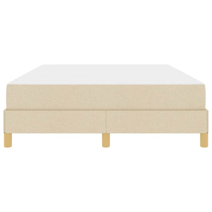 Boxspringbett Creme und Braun 140 x 200 cm