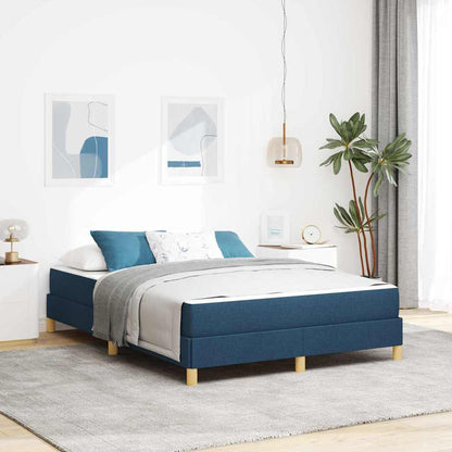 Boxspringbett Blau und Braun 140 x 200 cm
