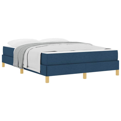 Boxspringbett Blau und Braun 140 x 200 cm
