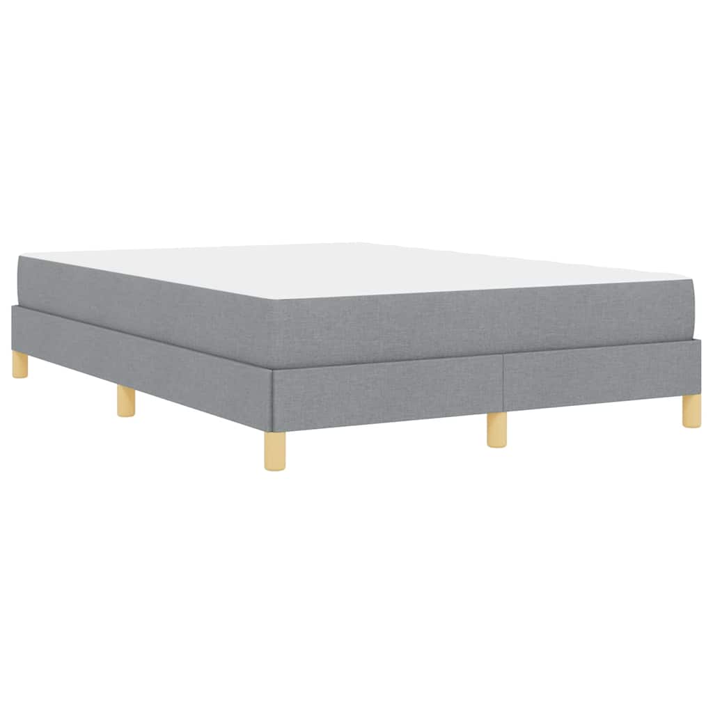 Boxspringbett Hellgrau und Braun 160 x 200 cm