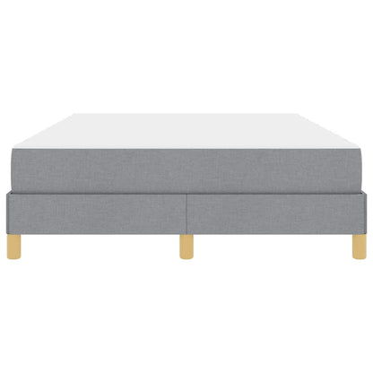 Boxspringbett Hellgrau und Braun 160 x 200 cm