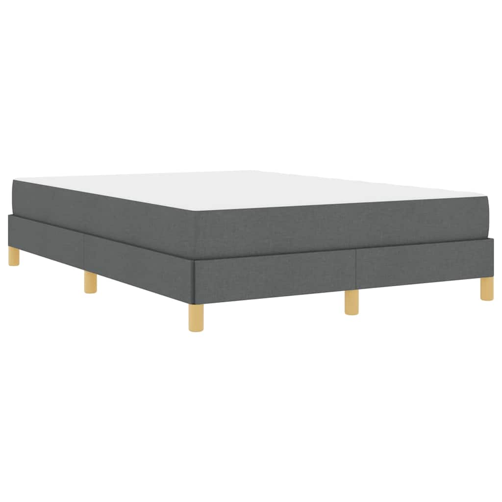 Boxspringbett Dunkelgrau und Braun 160 x 200 cm