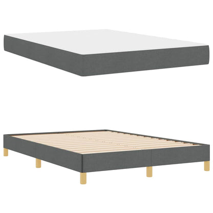 Boxspringbett Dunkelgrau und Braun 160 x 200 cm