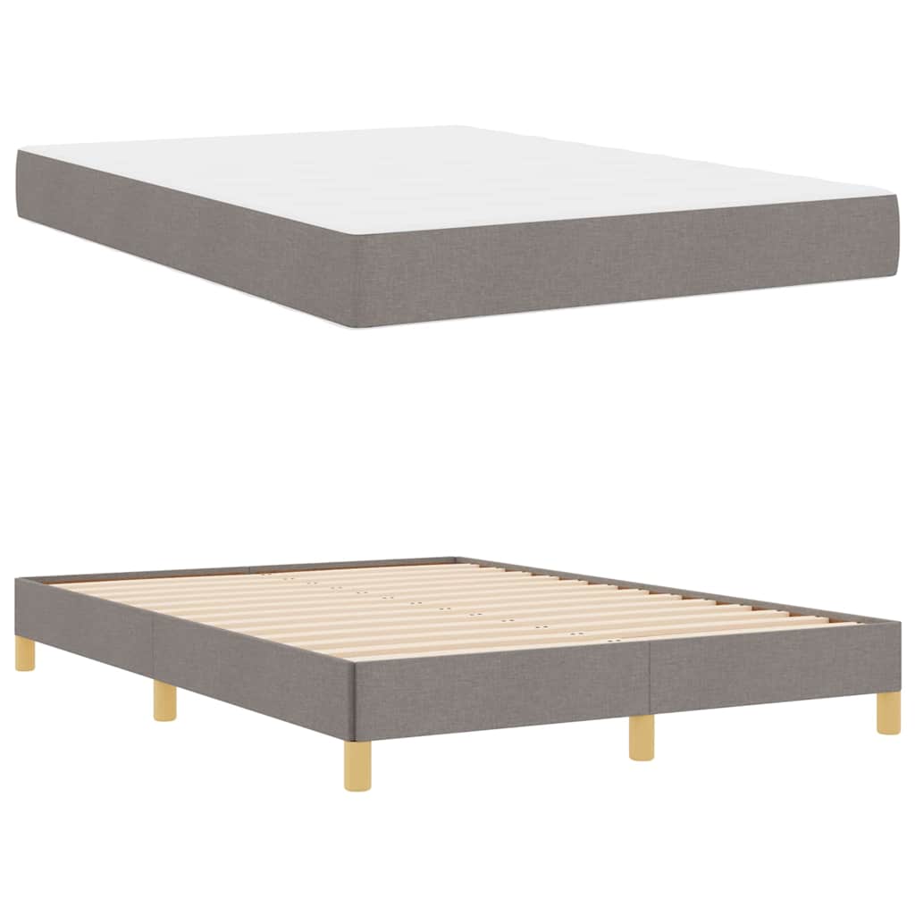 Boxspringbett Taupe und Braun 160 x 200 cm