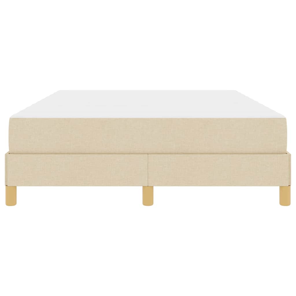 Boxspringbett Creme und Braun 160 x 200 cm