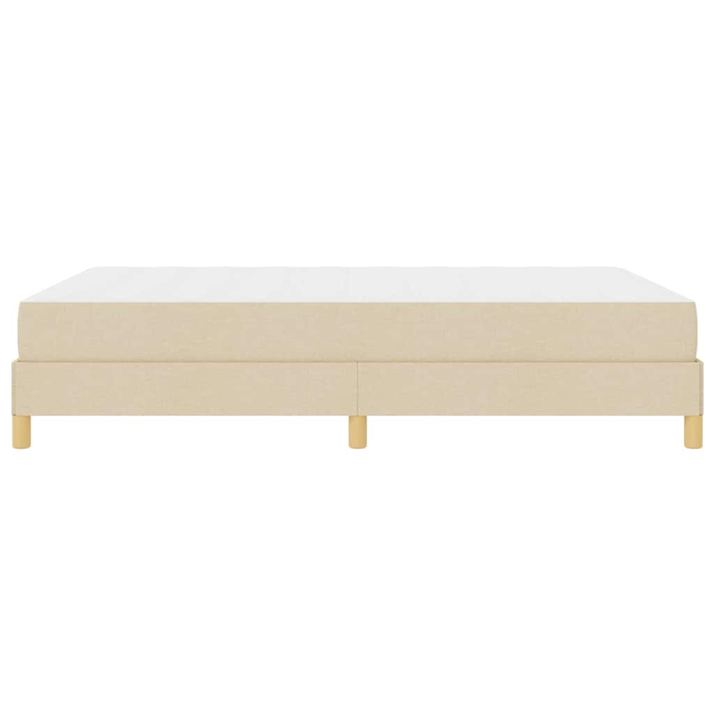 Boxspringbett Creme und Braun 160 x 200 cm