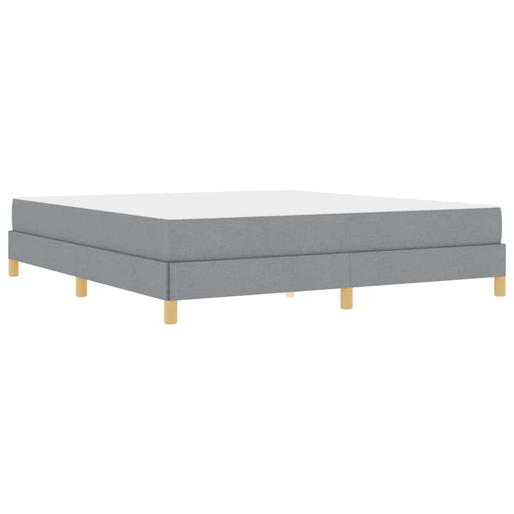Boxspringbett Hellgrau und Braun 180 x 200 cm