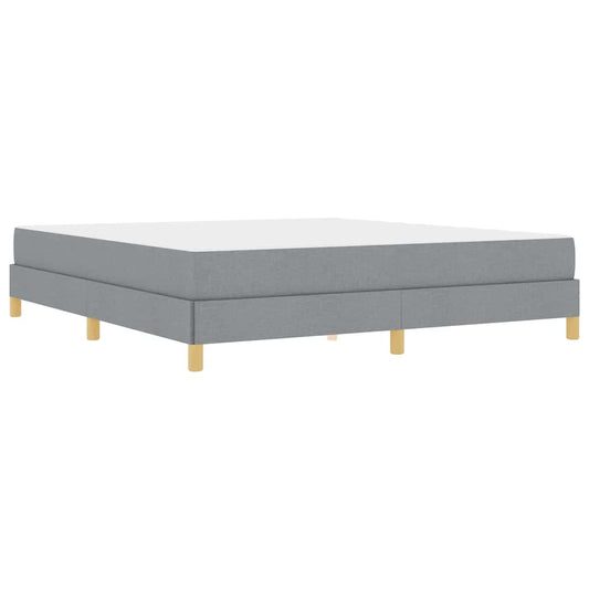Boxspringbett Hellgrau und Braun 180 x 200 cm