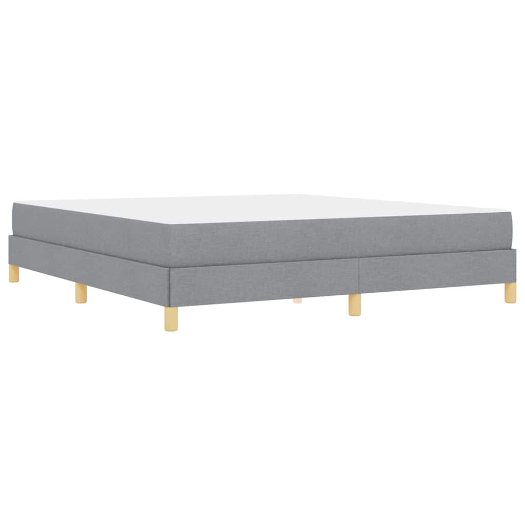 Boxspringbett Hellgrau und Braun 180 x 200 cm