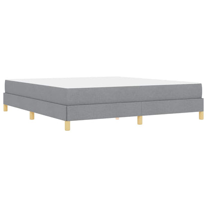 Boxspringbett Hellgrau und Braun 180 x 200 cm