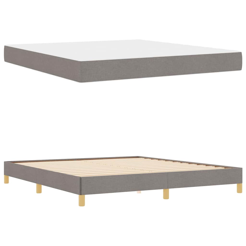 Boxspringbett Taupe und Braun 180 x 200 cm