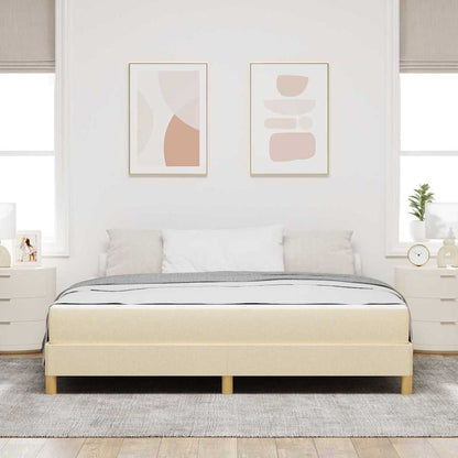 Boxspringbett Creme und Braun 180 x 200 cm