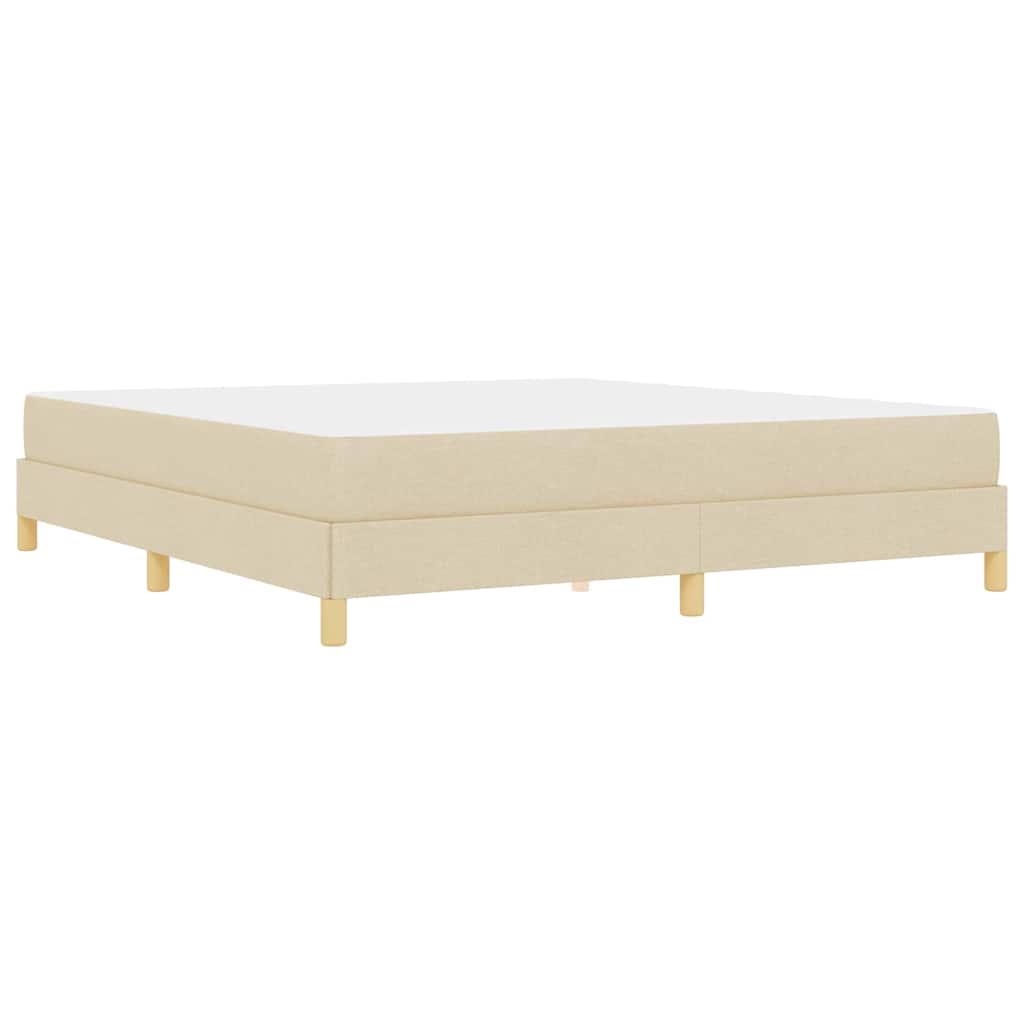 Boxspringbett Creme und Braun 180 x 200 cm