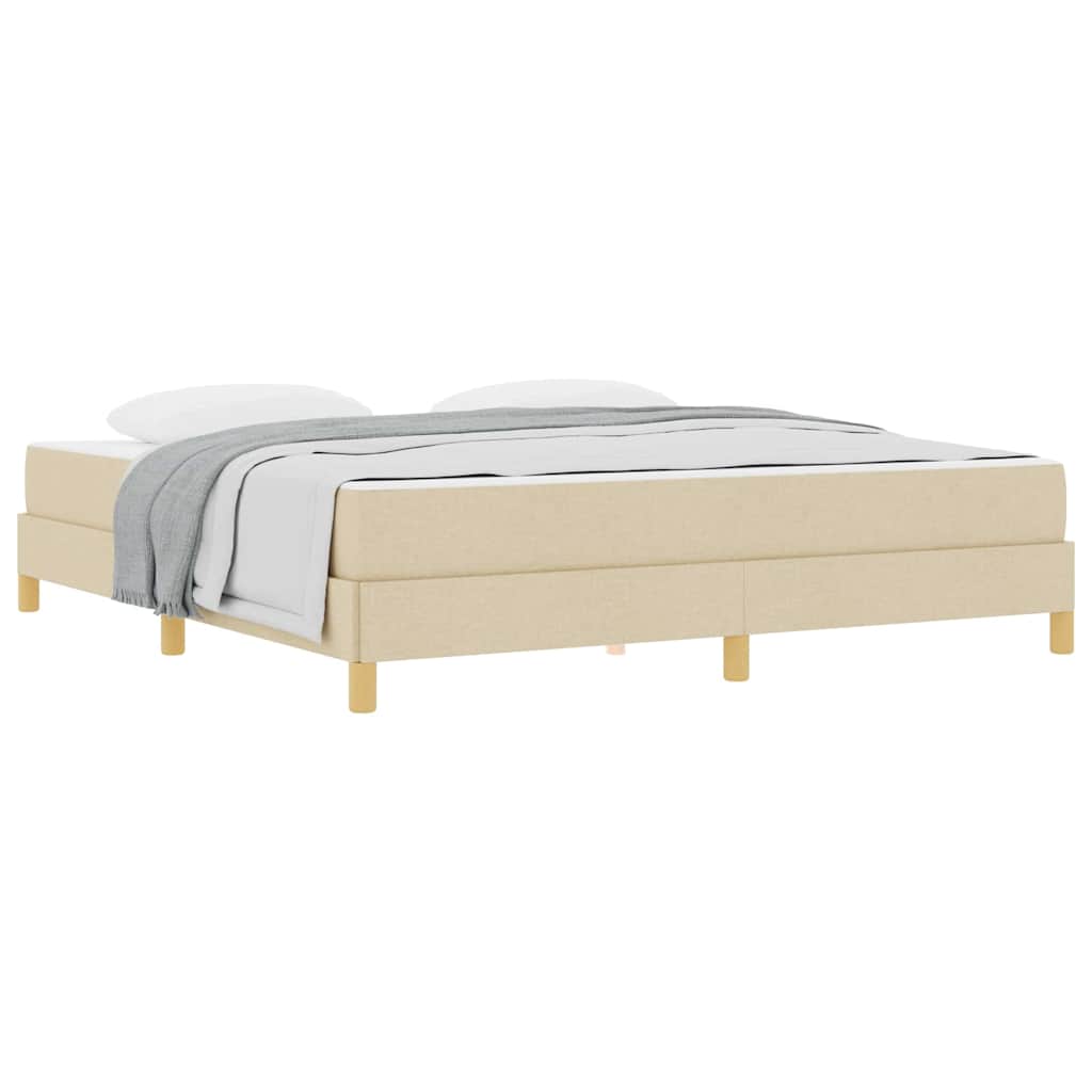 Boxspringbett Creme und Braun 180 x 200 cm
