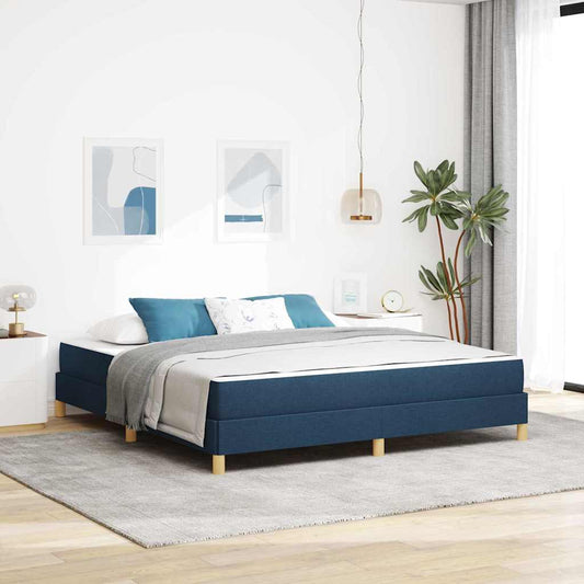 Boxspringbett Blau und Braun 180 x 200 cm