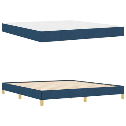 Boxspringbett Blau und Braun 180 x 200 cm