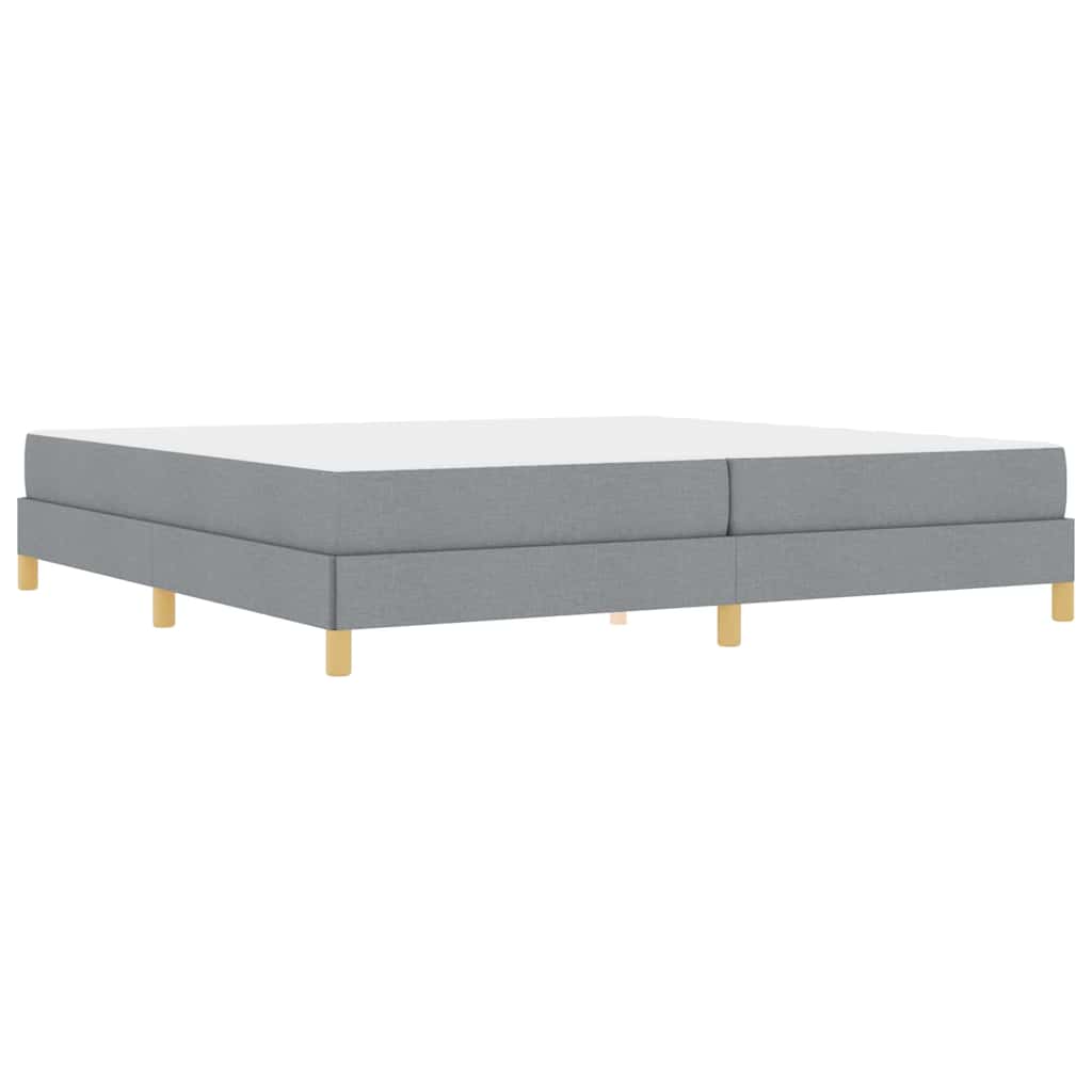 Boxspringbett Hellgrau und Braun 200 x 200 cm