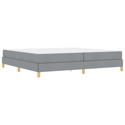 Boxspringbett Hellgrau und Braun 200 x 200 cm