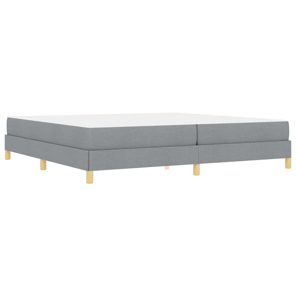 Boxspringbett Hellgrau und Braun 200 x 200 cm