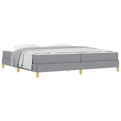 Boxspringbett Hellgrau und Braun 200 x 200 cm