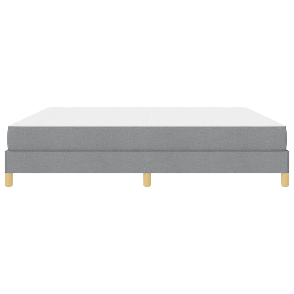 Boxspringbett Hellgrau und Braun 200 x 200 cm