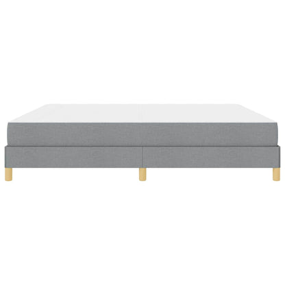 Boxspringbett Hellgrau und Braun 200 x 200 cm